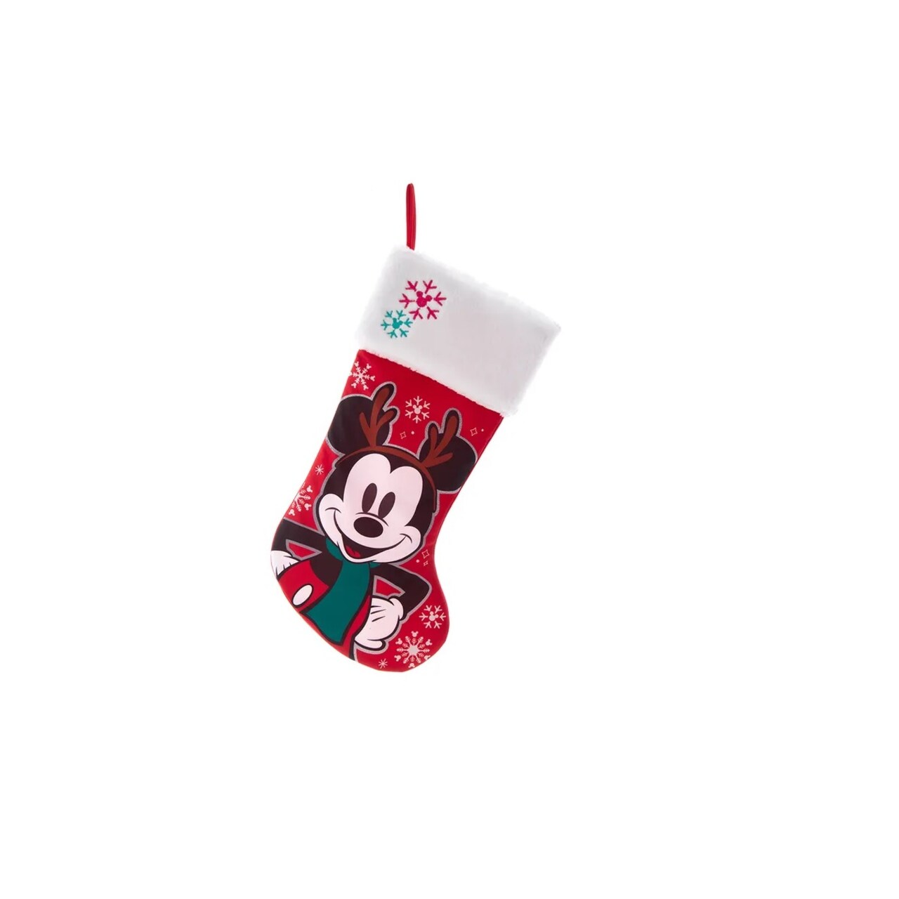 KSA Set of 4 Disney Mickey Mouse with Embroidered Cuff Christmas Stocking 18"